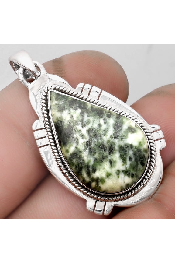 Natural Dioptase 925 Sterling Silver Pendant Jewelry SDP104538