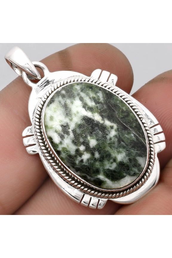 Natural Dioptase 925 Sterling Silver Pendant Jewelry SDP104558