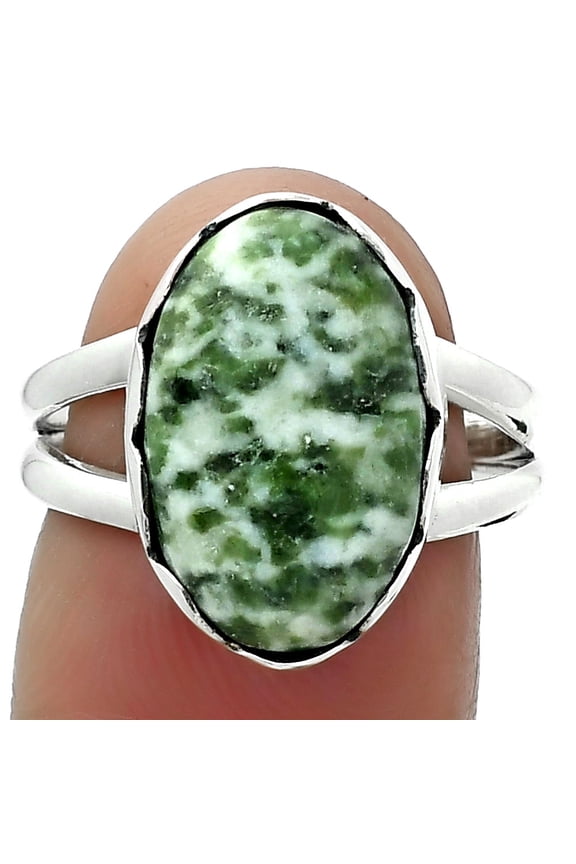 Natural Dioptase 925 Sterling Silver Ring s.7.5 Jewelry R-1338 SDR156193