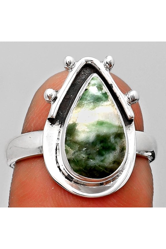 Natural Dioptase 925 Sterling Silver Ring s.7 Jewelry R-1513 SDR187647
