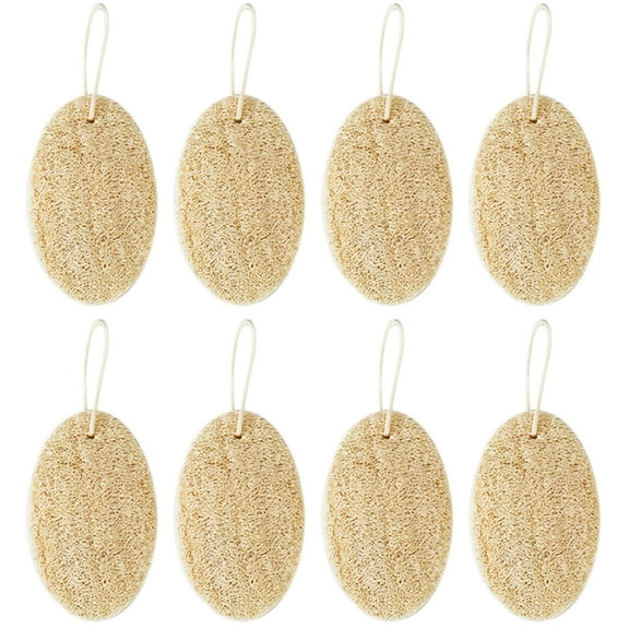 Natural Dish Sponge 8 Pack, Compostable Kitchen Scrubber Scouring Pad, Loofah Plant-Based Dishwashing Scrubber, Biodegradable - style1