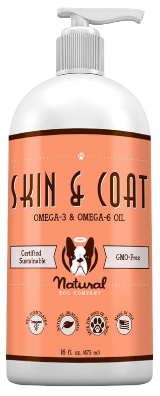Natural Dog Company Skin & Coat Oil, Liquid Food Supplement, 16 fl oz