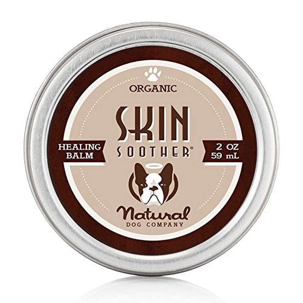 Natural Dog Company - Skin Soother | Organic, All-Natural Healing Balm - Treats Hot Spots, Bacterial Folliculitis, Dermatitis, Alopecia, Mange, Dry Flaky Skin | 2 Oz Tin
