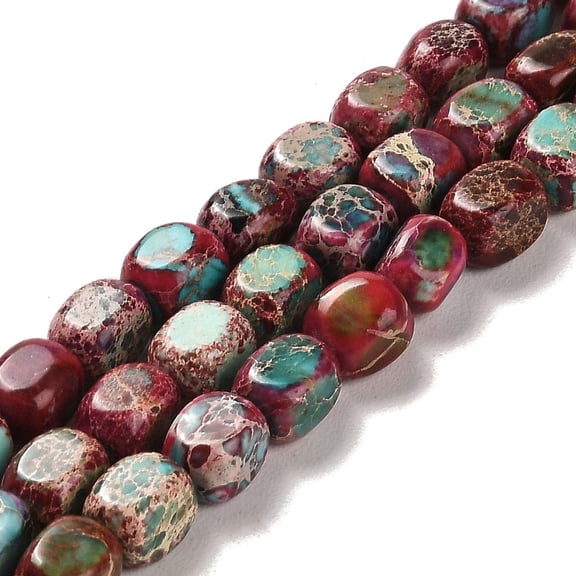 Natural Dolomite Beads Strands Dyed Cuboid FireBrick 7~7.5x5~5.5x5~5.5mm Hole: 1.2mm 55pcs/strand 15.67~15.94 inch(39.8~40.5cm)