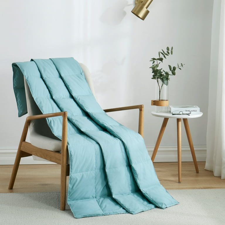 Natural Down Blanket Filled with UltraFeather and Down Throw Blanket 50