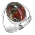 thumbnail image 1 of Natural Dragon Blood Jasper Ring 925 Sterling Silver Handmade Jewelry, 1 of 6