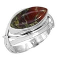 thumbnail image 1 of Natural Dragon Blood Jasper Ring 925 Sterling Silver Handmade Jewelry, 1 of 6