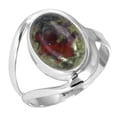 thumbnail image 1 of Natural Dragon Blood Jasper Ring 925 Sterling Silver Handmade Jewelry, 1 of 6