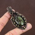 thumbnail image 1 of Natural Dragon Jasper Gemstone Handmade Copper Wire Wrap Pendant 2.95", 1 of 4