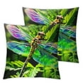 thumbnail image 1 of Natural Dragonfly Window Curtains  Green Jungle Botanical Leaves Decor Window Drapes for Kids Teens Adults Colorful Firefly Gradient Wild Creature Curtains for Living Room, 1 of 7