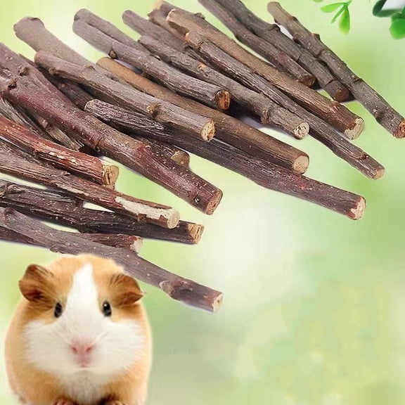 Natural Dried Applewood Branches for Small Pets, 100% Organic Chew Sticks for Rabbits Chinchillas Hamsters Guinea Pigs, Teeth Molar Treats