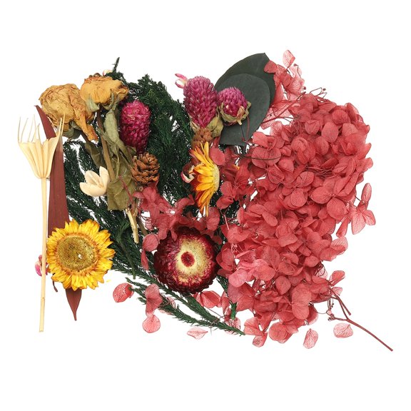 NaturalDriedFlowerSet,DriedPressedFlowers (Orange+Purple)