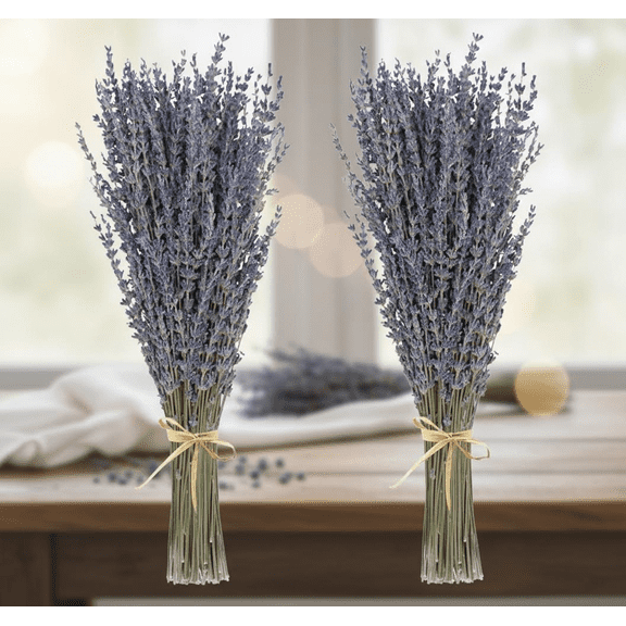 Natural Dried Lavender Bouquet, 200-220 Stems for Home Decor, Crafts, Wedding Vase & Bathroom Decor, 100% Fresh Fragrant Purple Flowers for Aromatherapy, Photo Props, Gifts (15-17 Inches, 100g)