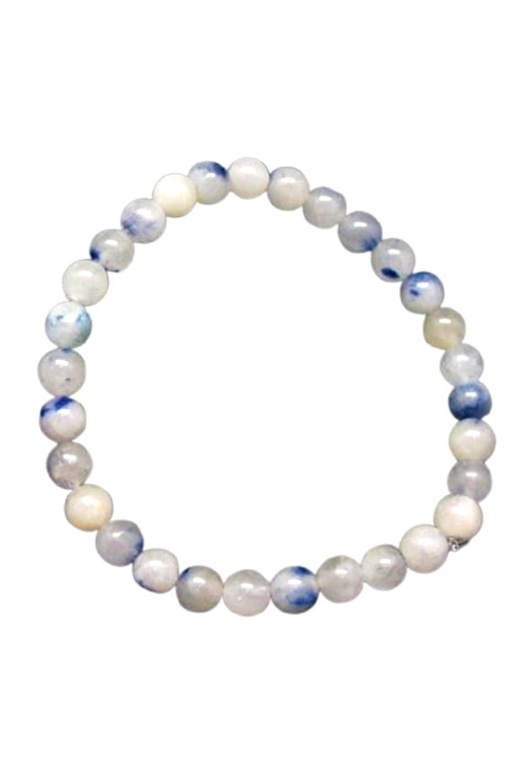 Natural Dumortierite 8mm Round Shape Smooth Cut Beads Stretchable Bracelet For Men & Women. Unisex Bracelet