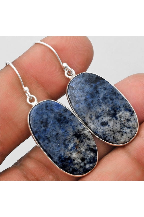 Natural Dumortierite Quartz 925 Sterling Silver Earrings Jewelry E-1001 SDE70051