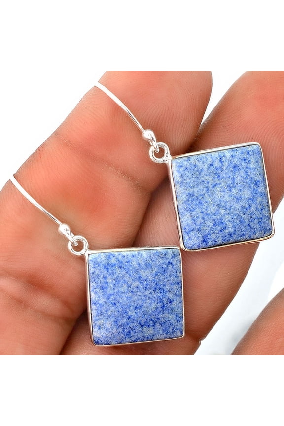 Natural Dumortierite Quartz 925 Sterling Silver Earrings Jewelry E-1001 SDE87945