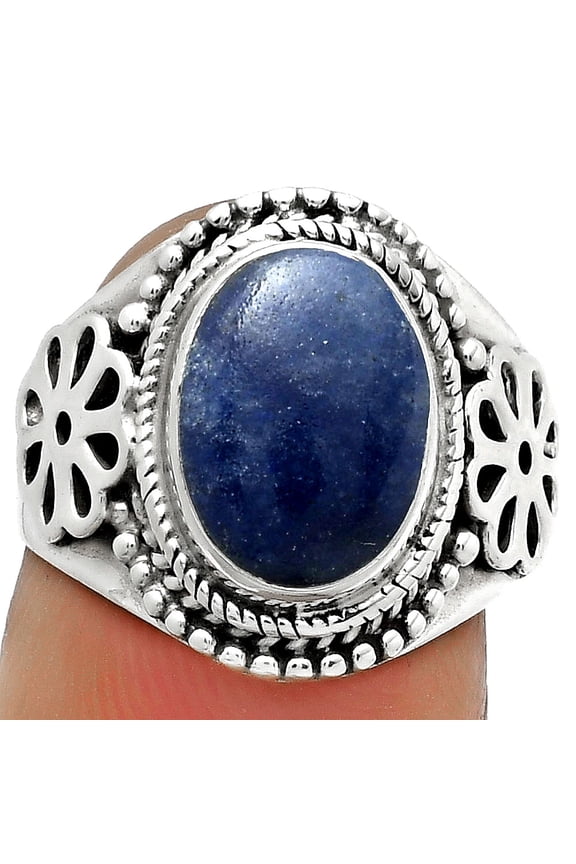 Natural Dumortierite Quartz 925 Sterling Silver Ring s.7 Jewelry R-1541 SDR176748