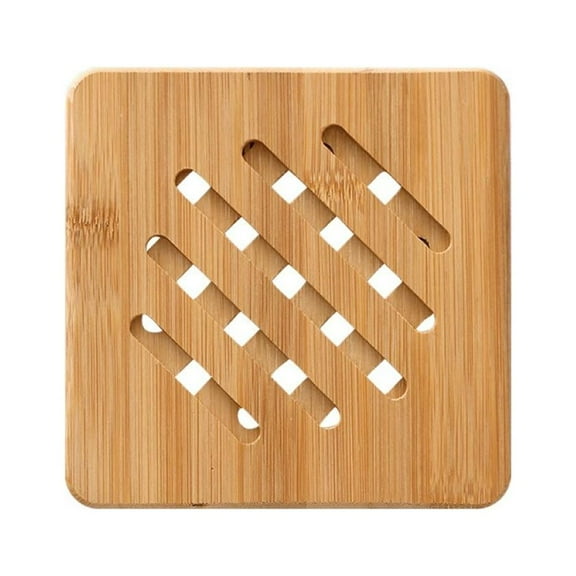 Natural Eco-Friendly Bamboo Trivet for Dining Table, Useful Kitchen Decor for Hot Dishes/Pots/Pans/Teapot, Protect Table, Tabletop, Counter-Round