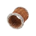 thumbnail image 1 of Natural Elegance Two-Tone Rattan Napkin Ring, Caramel - Set of 4, 1 of 1