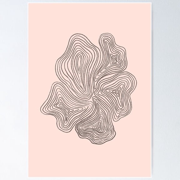 Natural Elements Iii (Line Art) Poster Wall Art, Modern Wall Decor For Living Room Bedroom, 8x12 UNFRAMED