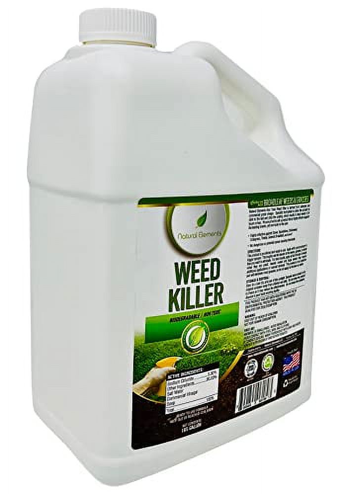 Natural Elements Weed Killer Pet Safe, Safe Around Children Natural Herbicide (1 Gallon