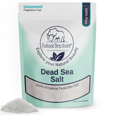 Natural Elephant Dead Sea Bath Salt | 2 Pounds (32oz) | 100% Natural and Pure| Coarse Grain | For Bathing and Relaxation of Body and Mind