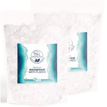Natural Elephant Dead Sea Magnesium Bath Flakes | 10 lb (Pack of 2 5lb Bags) | Pure Magnesium Chloride Soak for Body and Foot | Ideal for a Soothing Bath Experience | Alternative to Epsom Salt