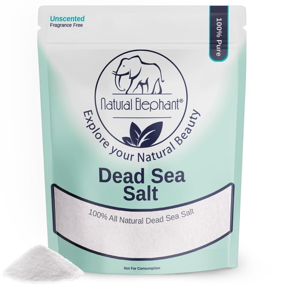 Natural Elephant Dead Sea Salt for Soaking & Bathing |19 Pounds Bulk Bag | Fine Grain | 100% Natural and Pure