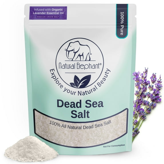 Natural Elephant Dead Sea Salt with Lavender Essential Oil 5lbs