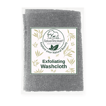 Natural Elephant Exfoliating Washcloth Charcoal Grey