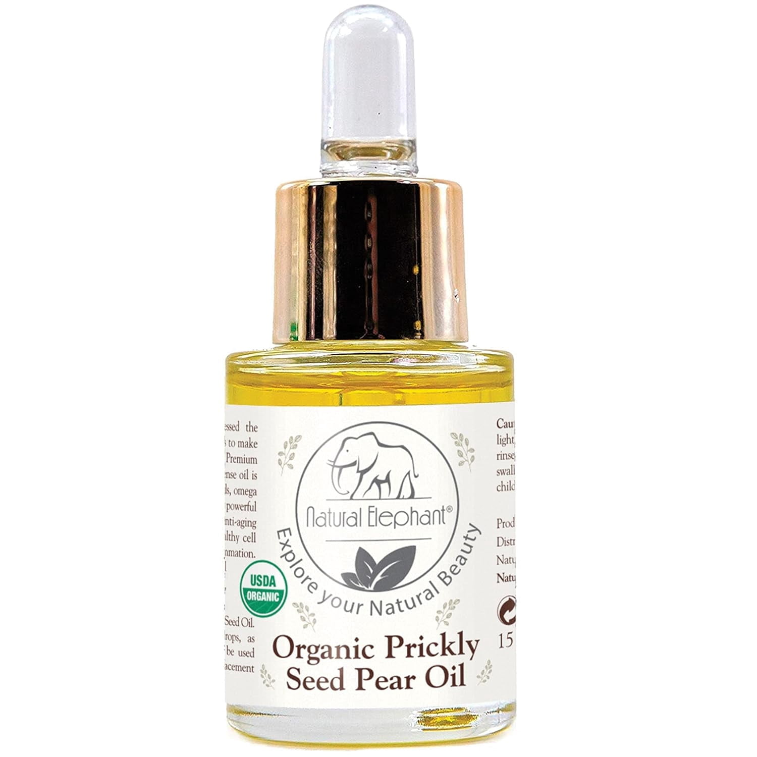 FERIHA Moroccan USDA Certified Organic Prickly Pear Seed Oil – 100% Pure, Cold-Pressed Luxury Oil for Face, Neck & Décolleté – Brightening, Firming & Anti-Aging, 1 oz