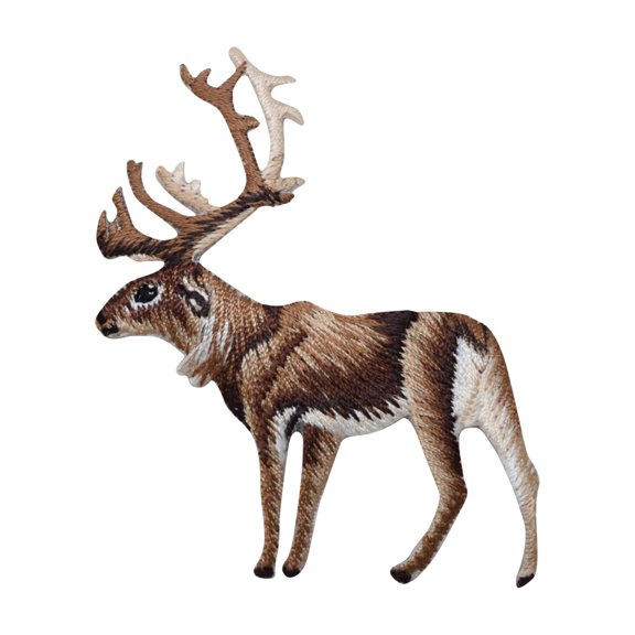 Natural Elk - Caribou Reindeer - Iron on Applique/Embroidered Patch