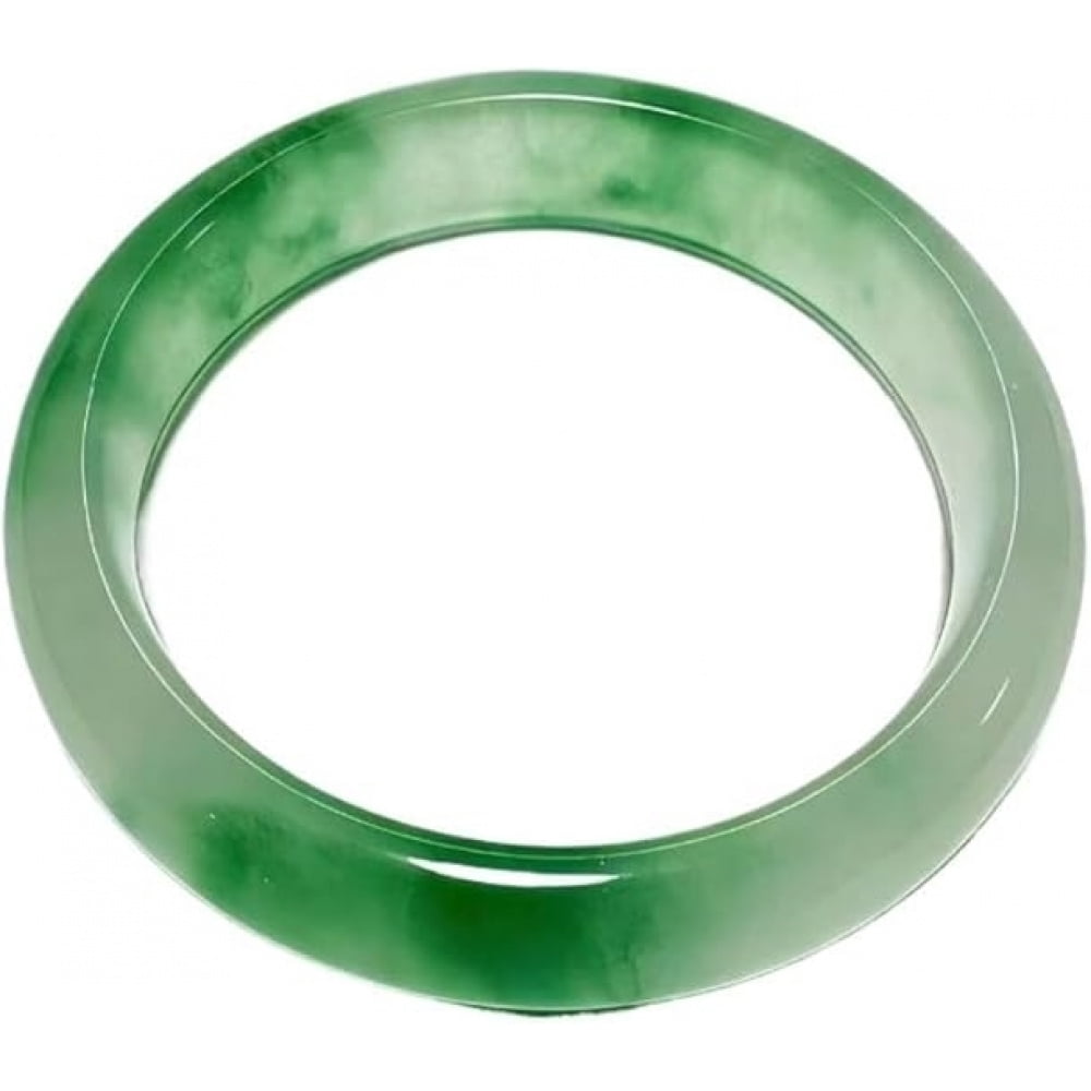 Natural Emerald Green Jade Bangle Bracelet, Genuine Jadeite Stone