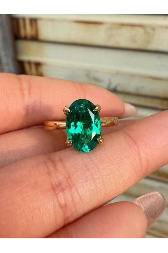 Natural Emerald (Panna) Gemstone Ring Woman And Mens Birthstone Gift Ring Promise Ring