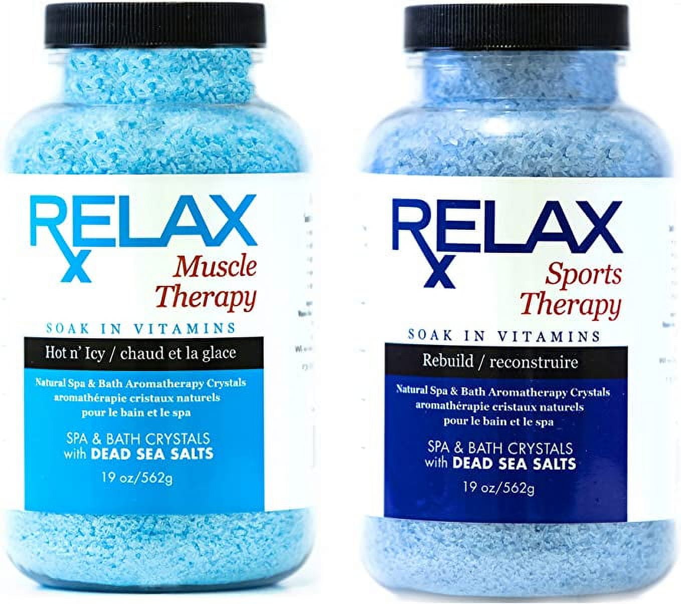 Natural Epsom Salts - Muscle Therapy and Sport Therapy (19 oz) Bath ...