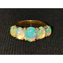 Natural Ethiopian Opal Ring, 925 Sterling Silver, Stunning Fire Opal Ring, Fire Opal Cabochon Ring, Gift For Her