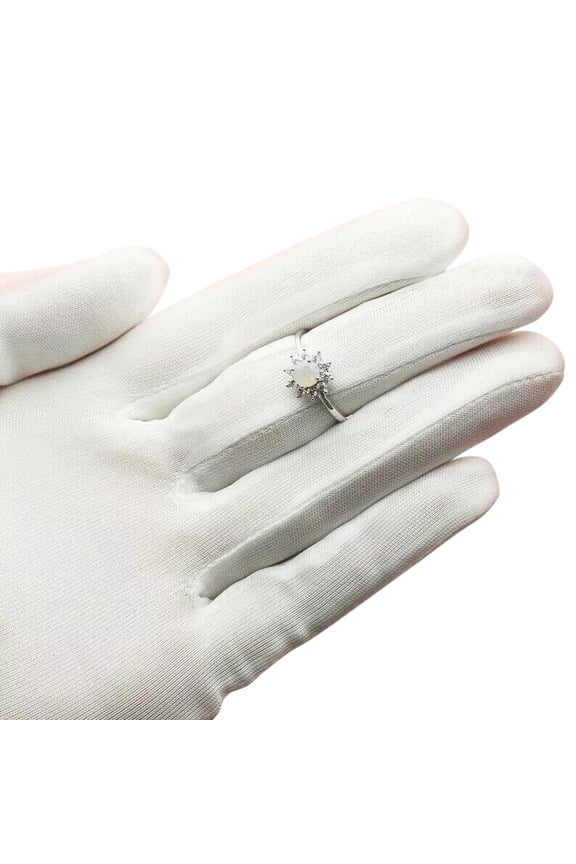 Natural Ethiopian Opal Ring, Opal Gemstone Ring, October Birthstone, Zircon Women Ring, Gold Micron, 925 Sterling Silver, Statement Ring, Dainty Minimalist Stacking jewelry, Mother's day Gift Ring