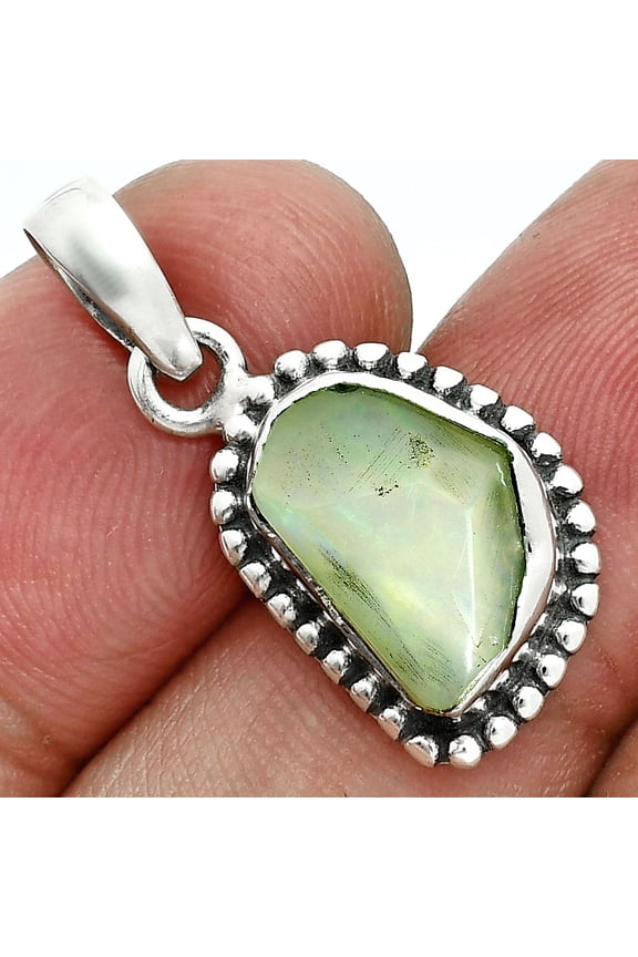 Natural Ethiopian Opal Rough 925 Sterling Silver Pendant Jewelry P-1052 SDP157156