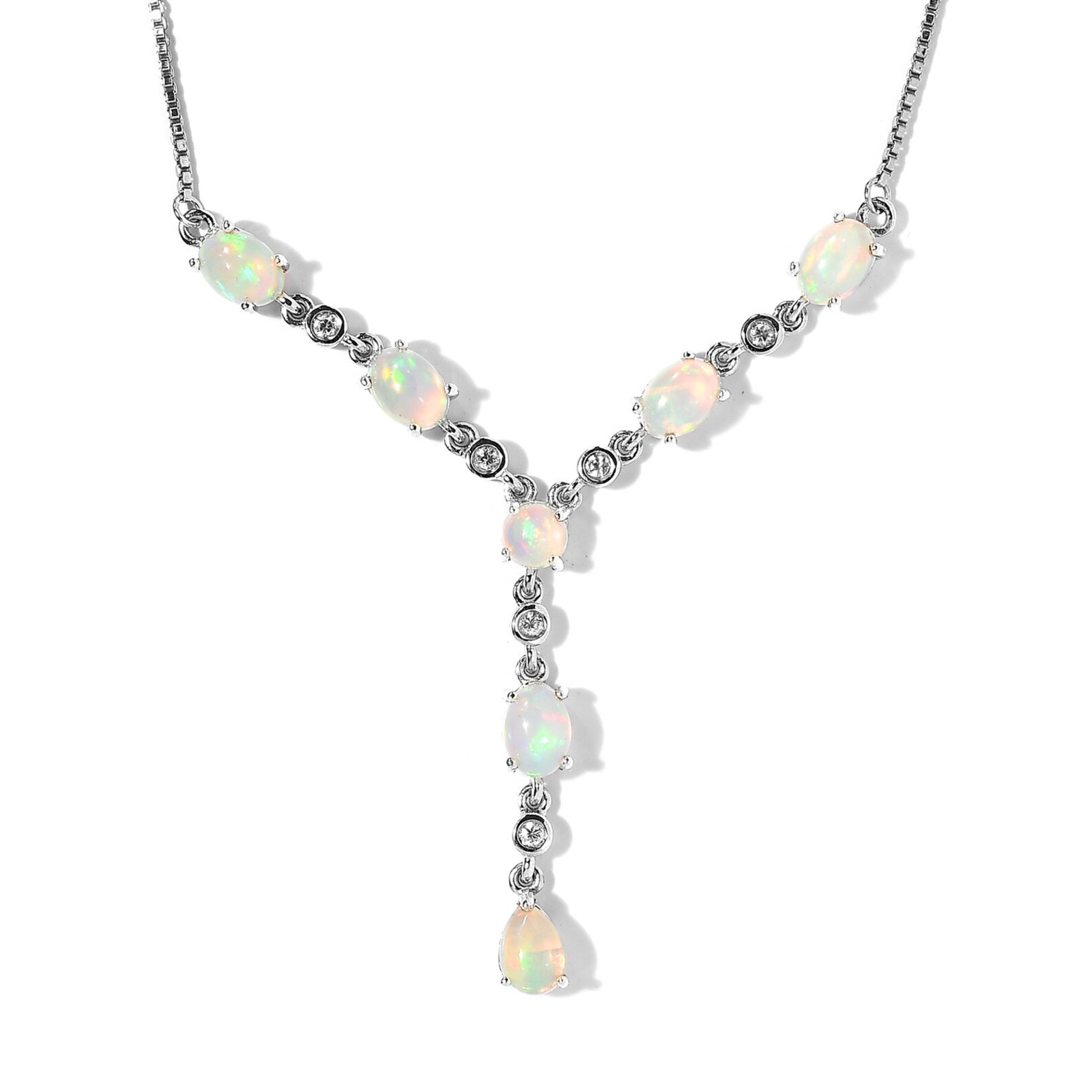 Natural Ethiopian Opal Silver Necklace- Opal Jewelry- Bridal Necklace- Necklaces for Women- Opal Necklace- Minimalist Necklace- Gift For Her