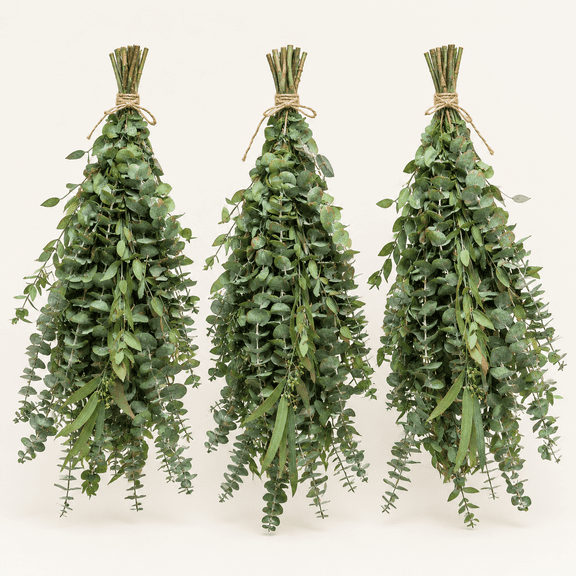 Natural Eucalyptus Stems Set for Shower Bundle