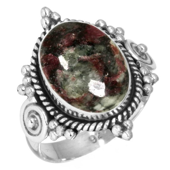 Natural Eudialyte 925 Sterling Silver Handmade Ring