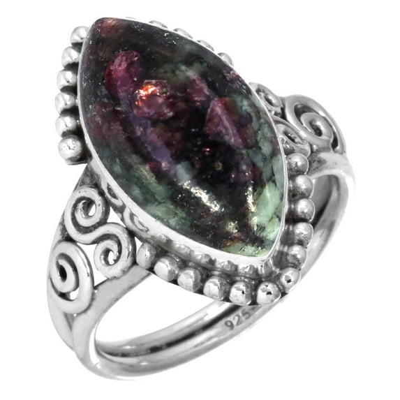 Natural Eudialyte Ring 925 Sterling Silver Handmade Jewelry
