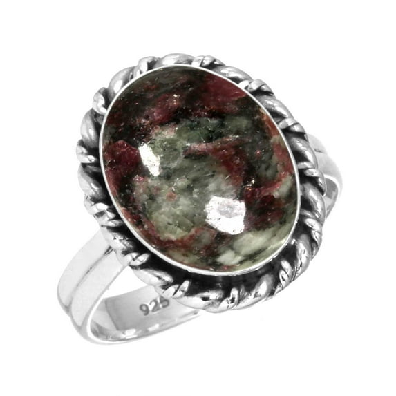 Natural Eudialyte Women Jewelry 925 Sterling Silver Ring