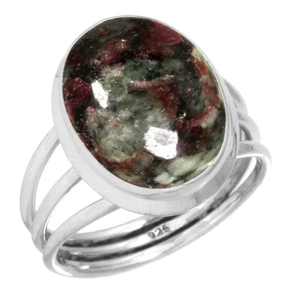 Natural Eudialyte Women Jewelry 925 Sterling Silver Ring