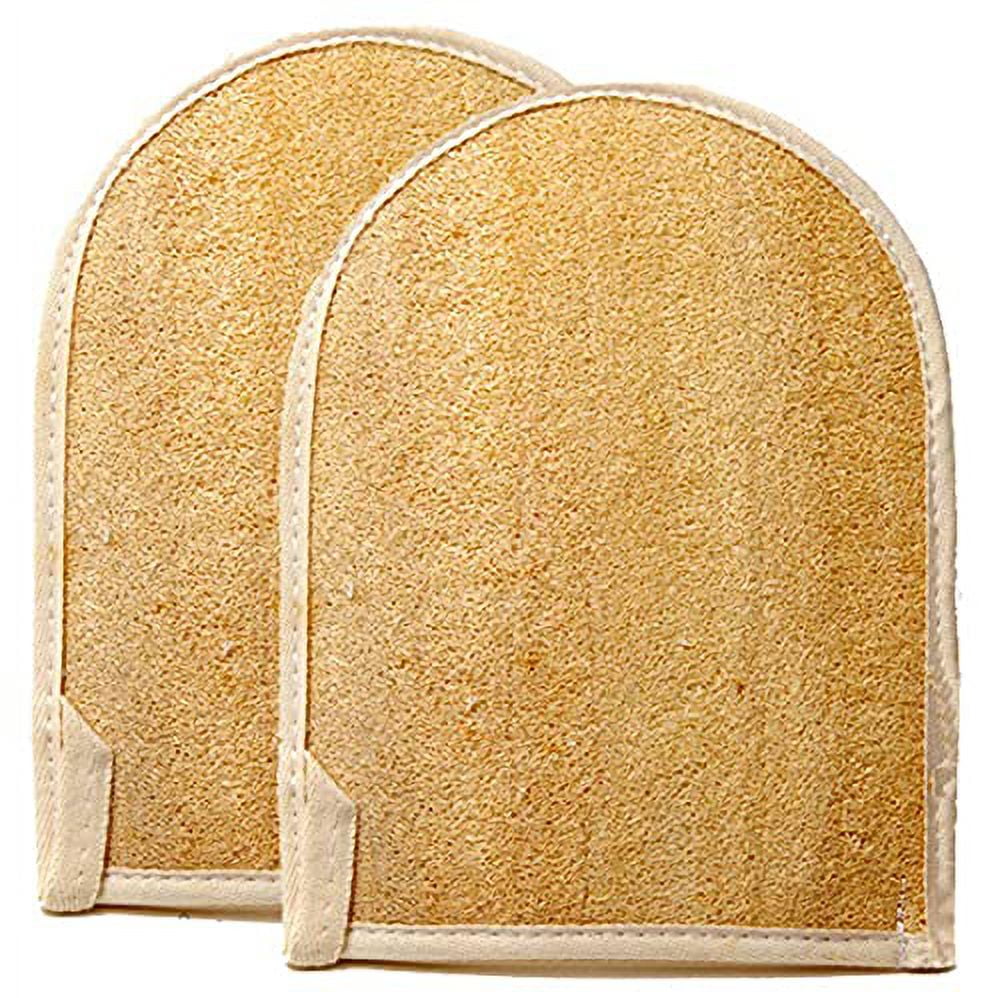 Natural Exfoliating Loofah Glove Pad Body Scrubber By . Mitt Sponge