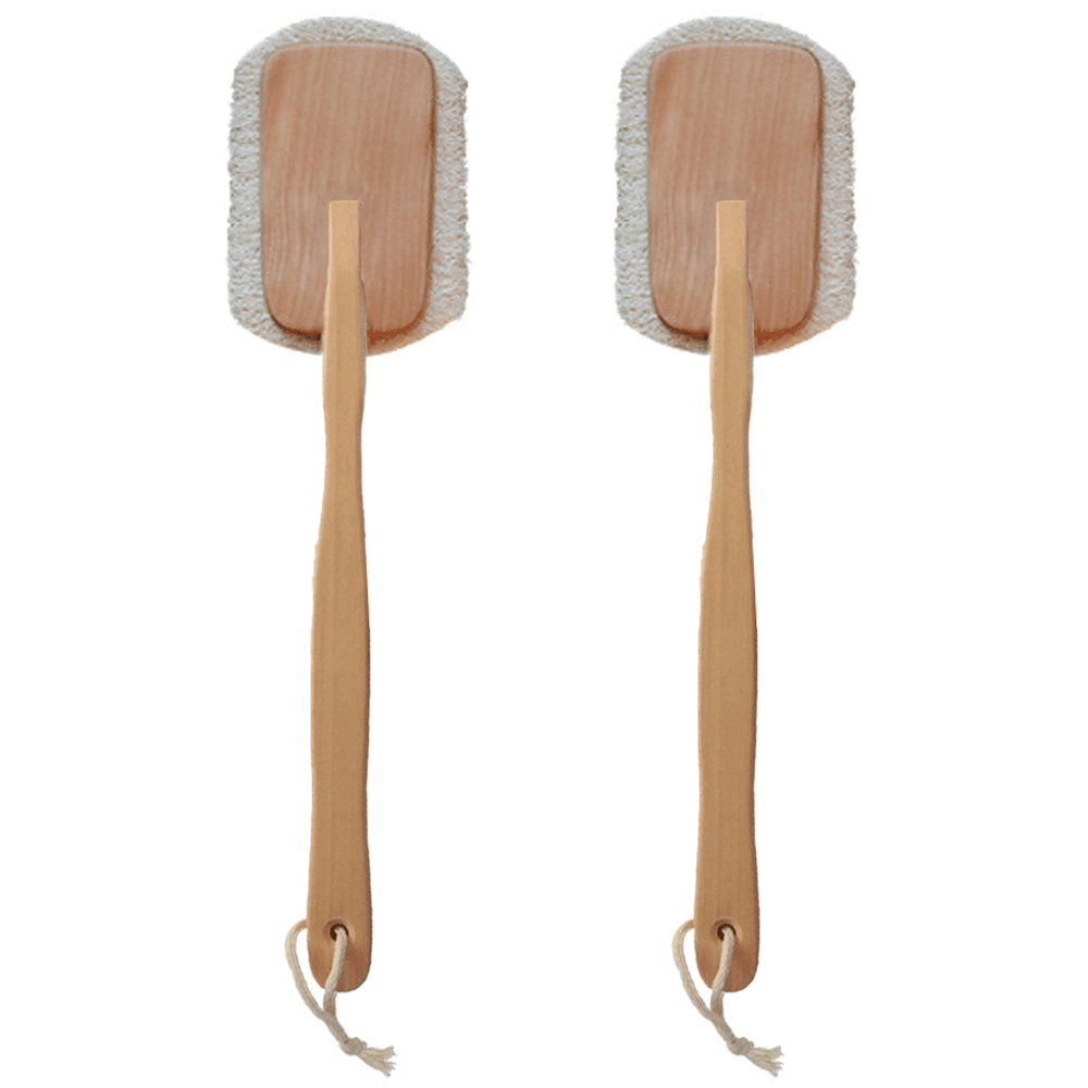 Natural Exfoliating Loofah Luffa Loofa Bath Brush On A Stick With