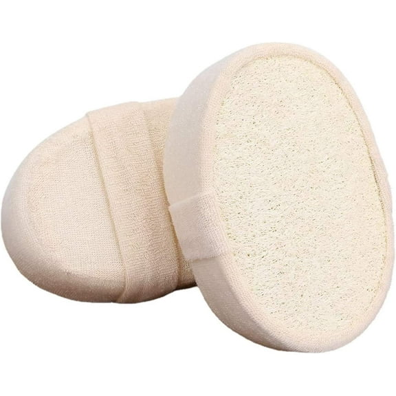 Natural Exfoliating Loofah Sponge Scrub for Face, Manual Facial Cleansing and Makeup Remover Brush, Skin-Friendly Loofah Scrubber, No Harm to Skin (Pack of 1)
