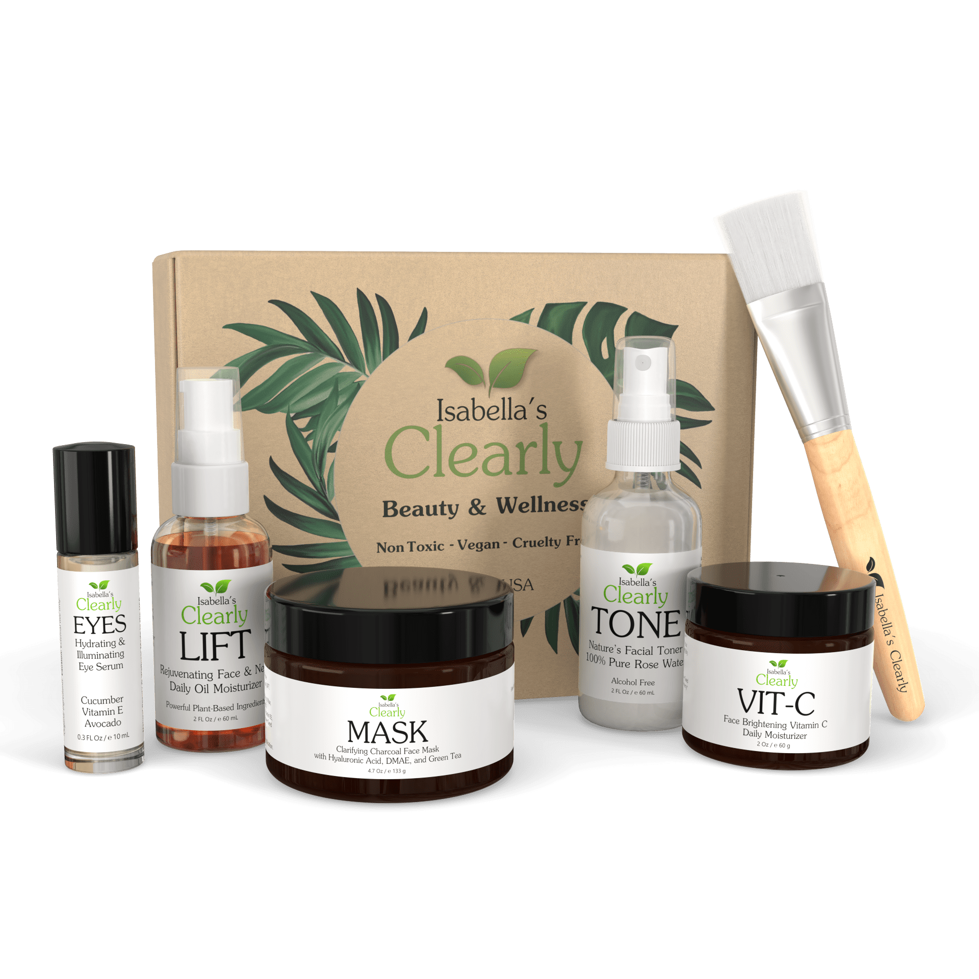 Natural FLAWLESS Skin Care Gift Set | Plant-Based Handcrafted Vegan Beauty Products Made in USA | Gift Idea for Her, Woman, Mom, Mother's Day, Christmas