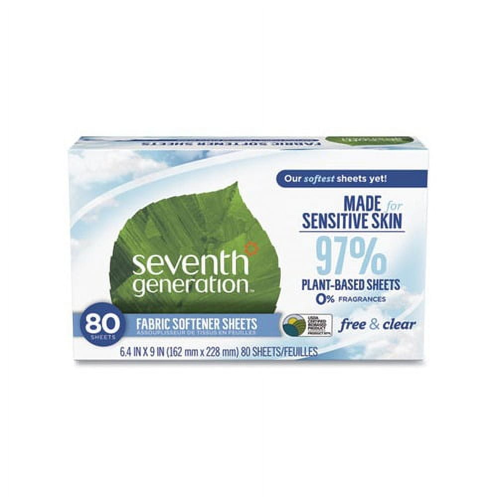 Natural Fabric Softener Sheets, Unscented, 80 Sheets/Box, 4/Carton Natural Fabric Softener Sheets, Unscented, 80 Sheets/Box, 4/Carton