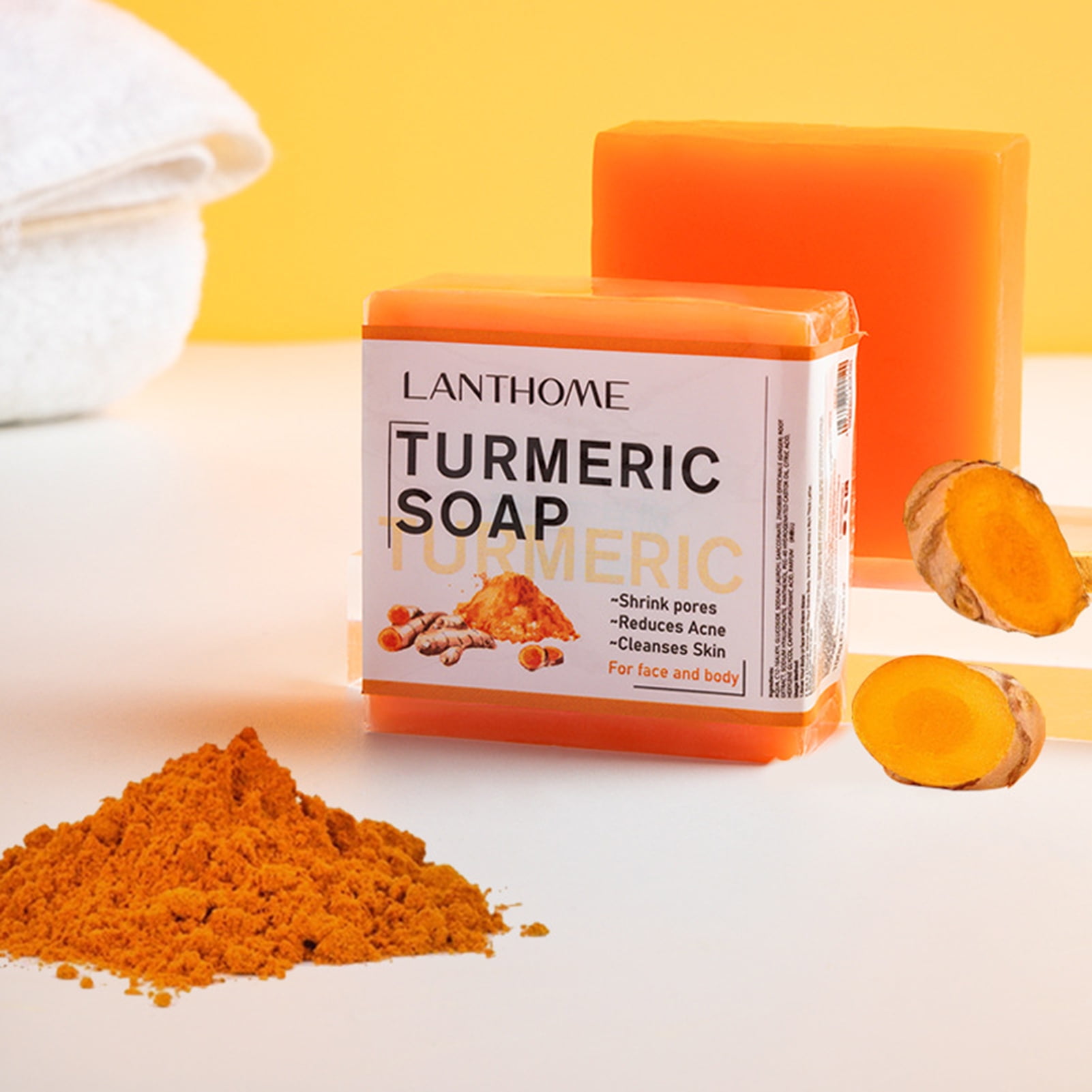 Natural Face and Body Turmeric Soap Skin Care Handmade Soap for Fading